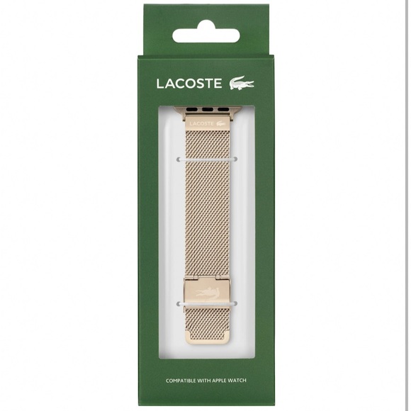Lacoste Apple Watch Strap in Gold for 38 mm/40mm/41 mm - Picture 3 of 3